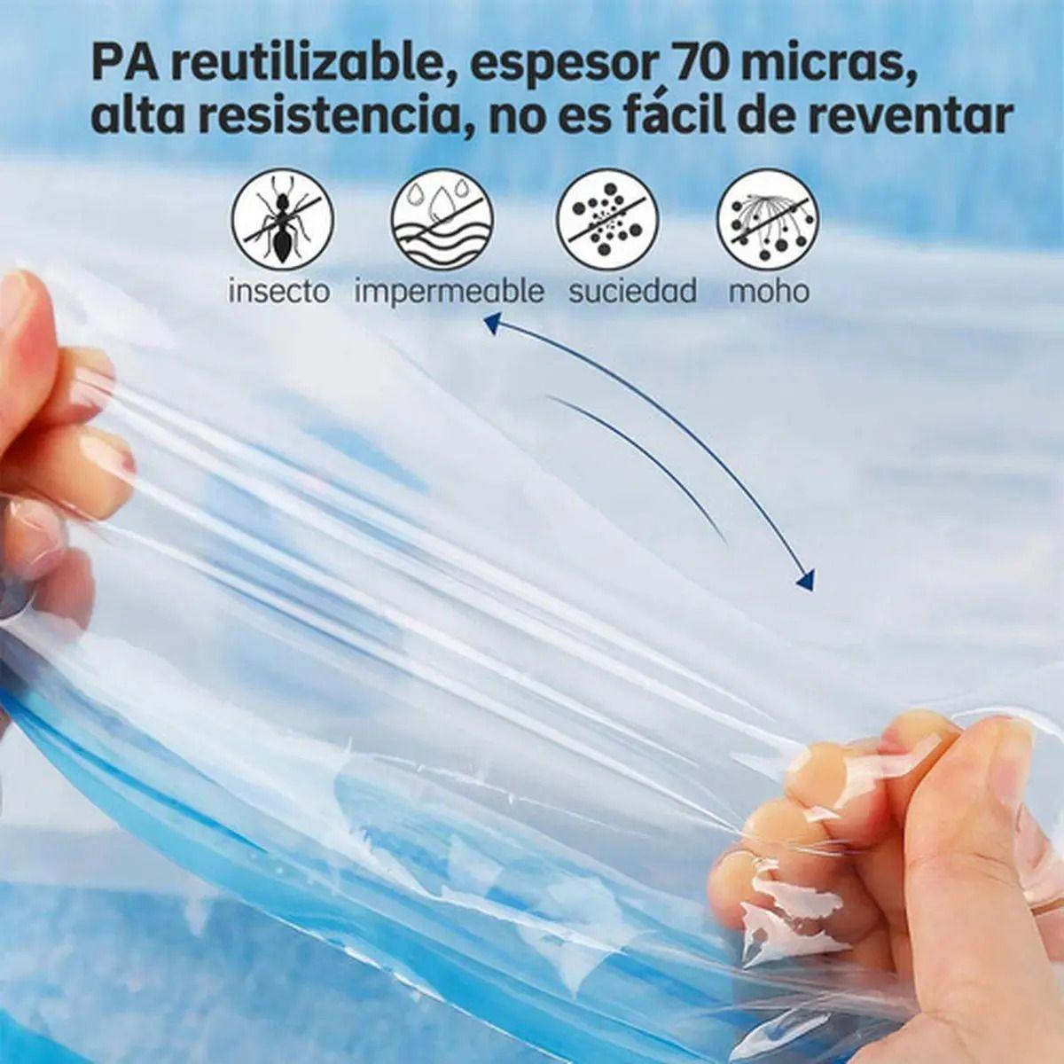 8 Bolsas Al Vacio Para Ropa Viaje Y Bomba Eléctrica Norplat-7