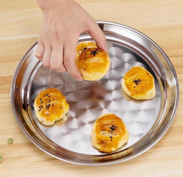 Bandeja Metalica Redonda 40cm Acero Inoxidable - Norplat-2