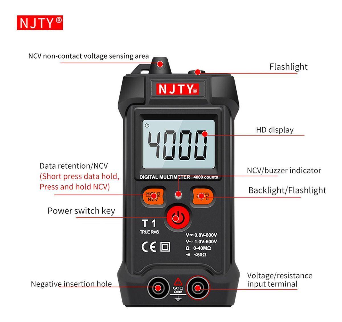 Tester Multimetro Digital Amperaje Voltaje Ohms 600v Norplat-5