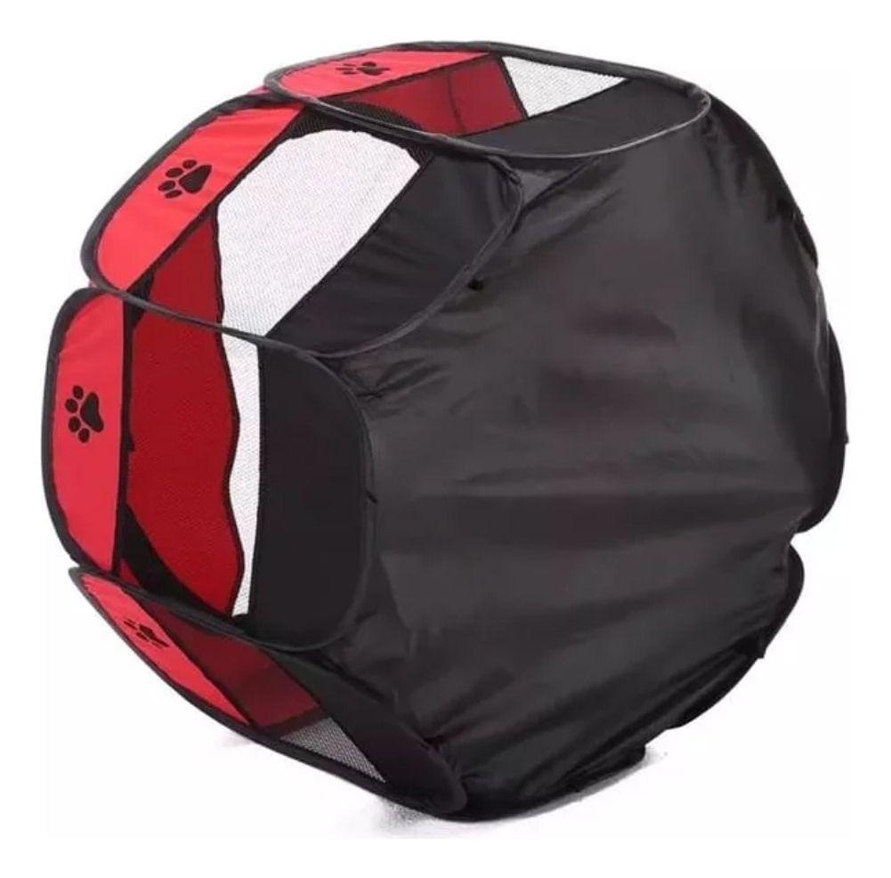 Corral Para Mascotas Talla Xl Jaula De Perros Gatos Conejos Rojo/negro Bicolor - Norplat-2