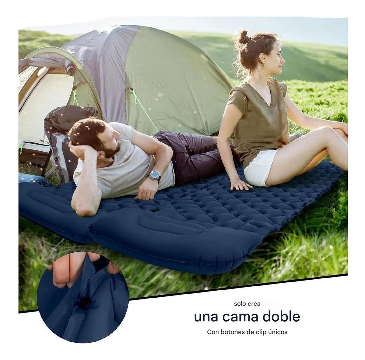 Colchoneta Inflable Plegable Norplat - Acampar Y Senderismo Azul Oscuro-6