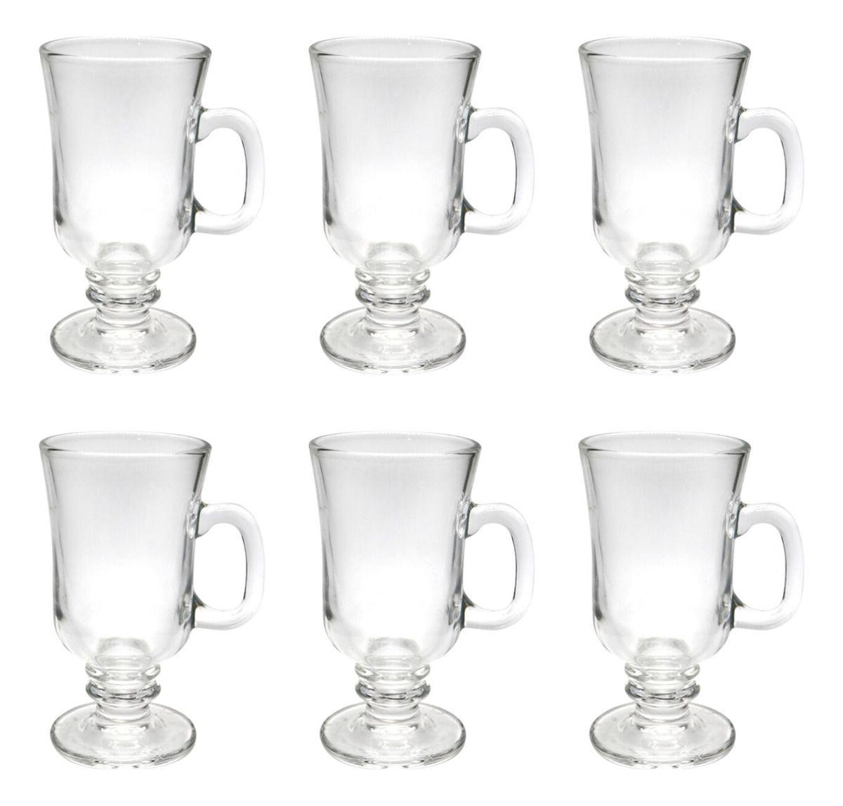 Set 6 Tazas Para Capuchino Café Té Vidrio 250ml Cappuccino - Norplat-0