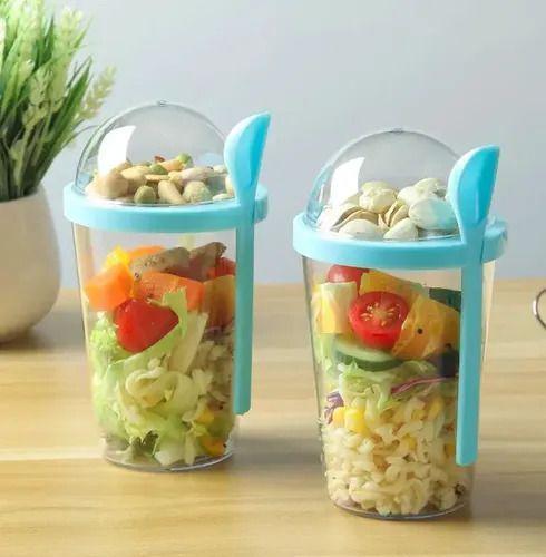 Norplat Set 2 Vasos Yogurt Cereal 400ml Tapa Cuchara Pote-4