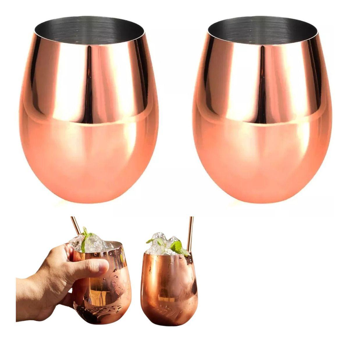 2 Vasos Lisos Moscow Mule Mugs Copas Coctel 500ml - Norplat-1