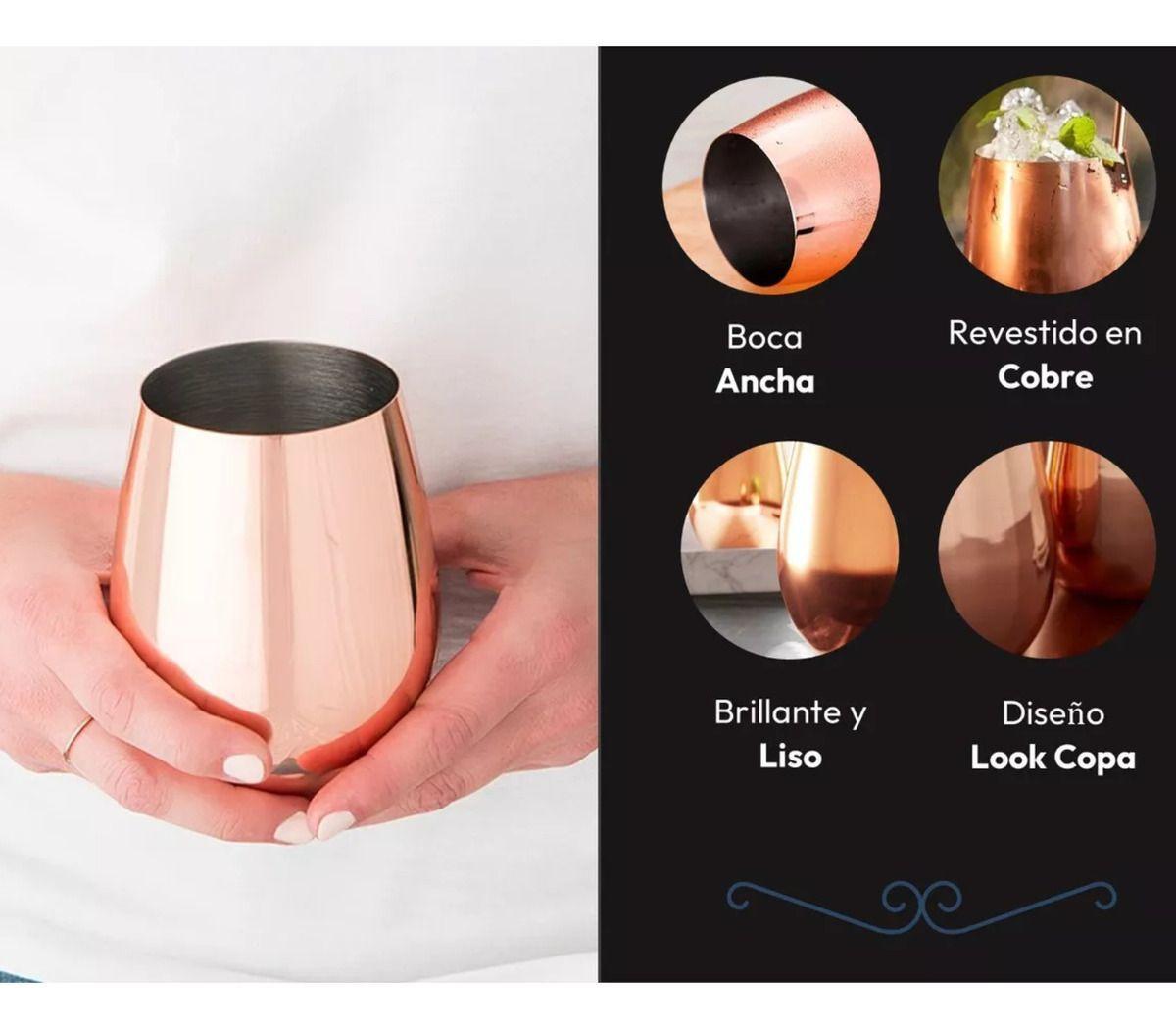 2 Vasos Lisos Moscow Mule Mugs Copas Coctel 500ml - Norplat-2