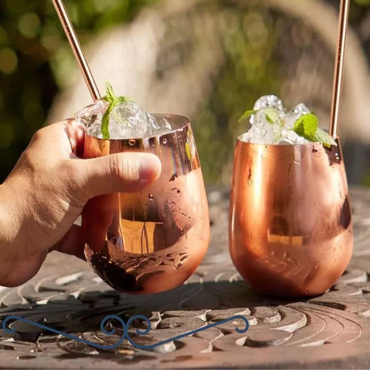 2 Vasos Lisos Moscow Mule Mugs Copas Coctel 500ml - Norplat-3