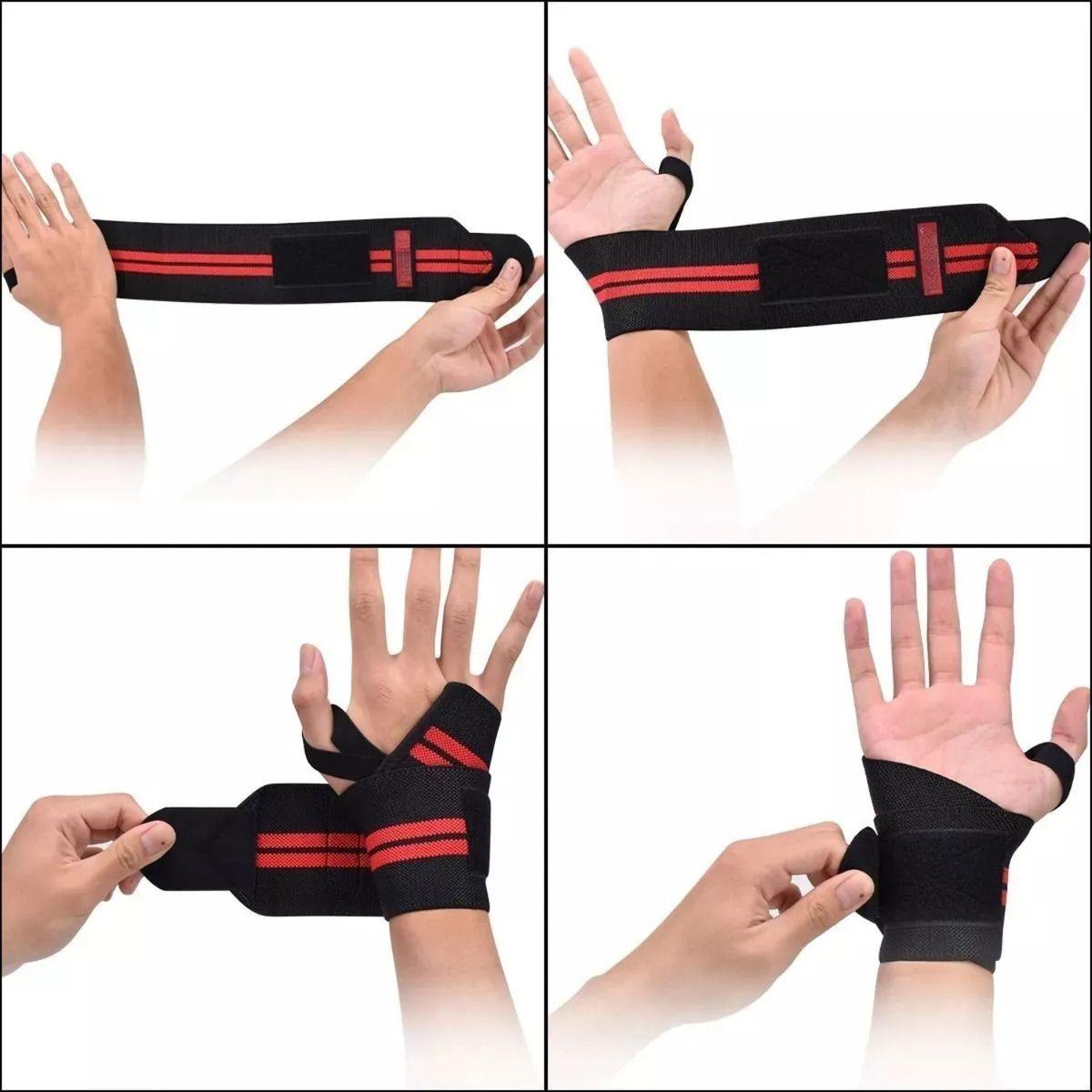 Par Muñequeras Crossfit Fitness Gym Elasticada Norplat-2