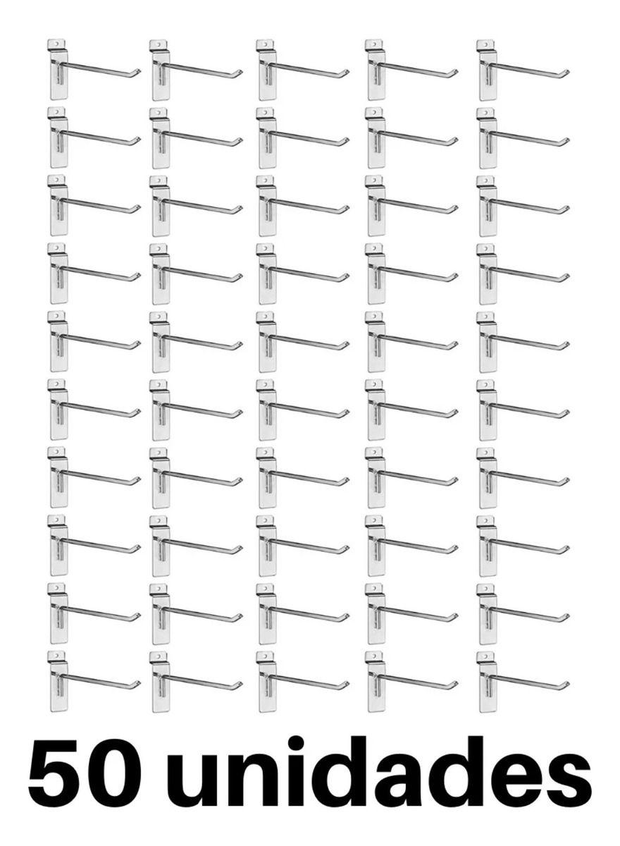 Pack 50 Ganchos Exhibidor 25cm 4mm Panel Ranurado - Norplat-6