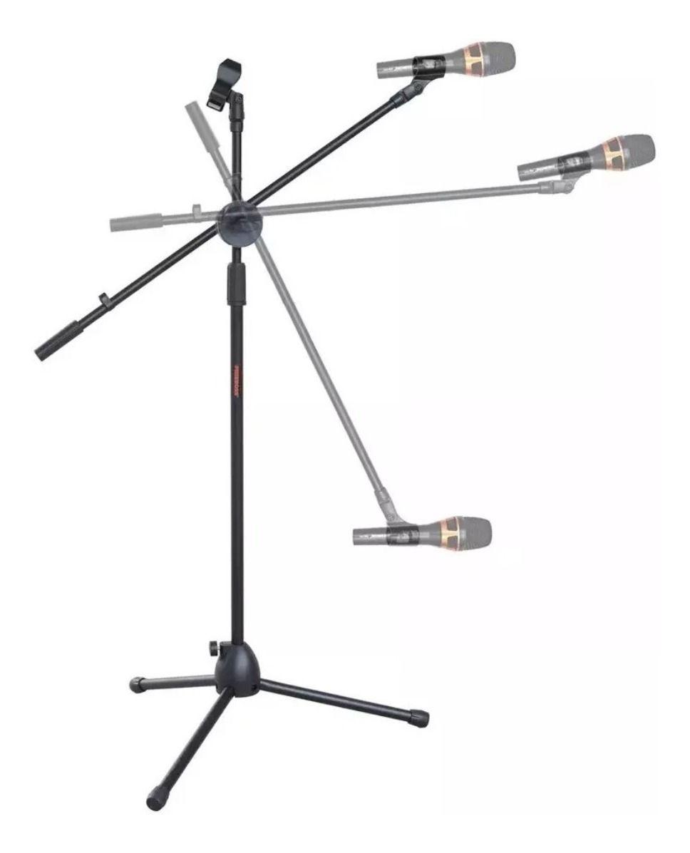 Soporte Pedestal De Micrófono Con Boom Metálico / Atril - Norplat-2