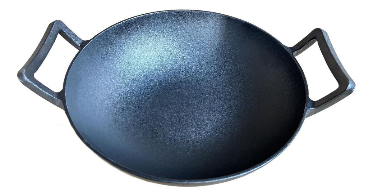 Wok De Hierro Fundido 32 X 9 Cm Redondo - Norplat-3