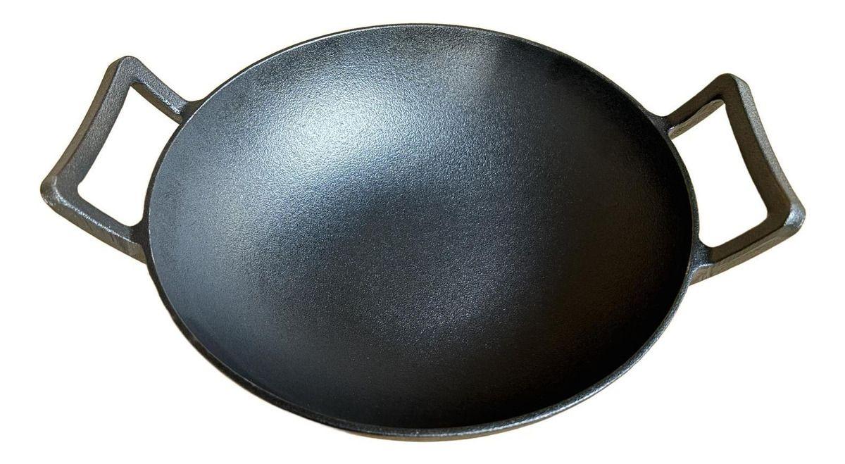 Wok De Hierro Fundido 32 X 9 Cm Redondo - Norplat-5