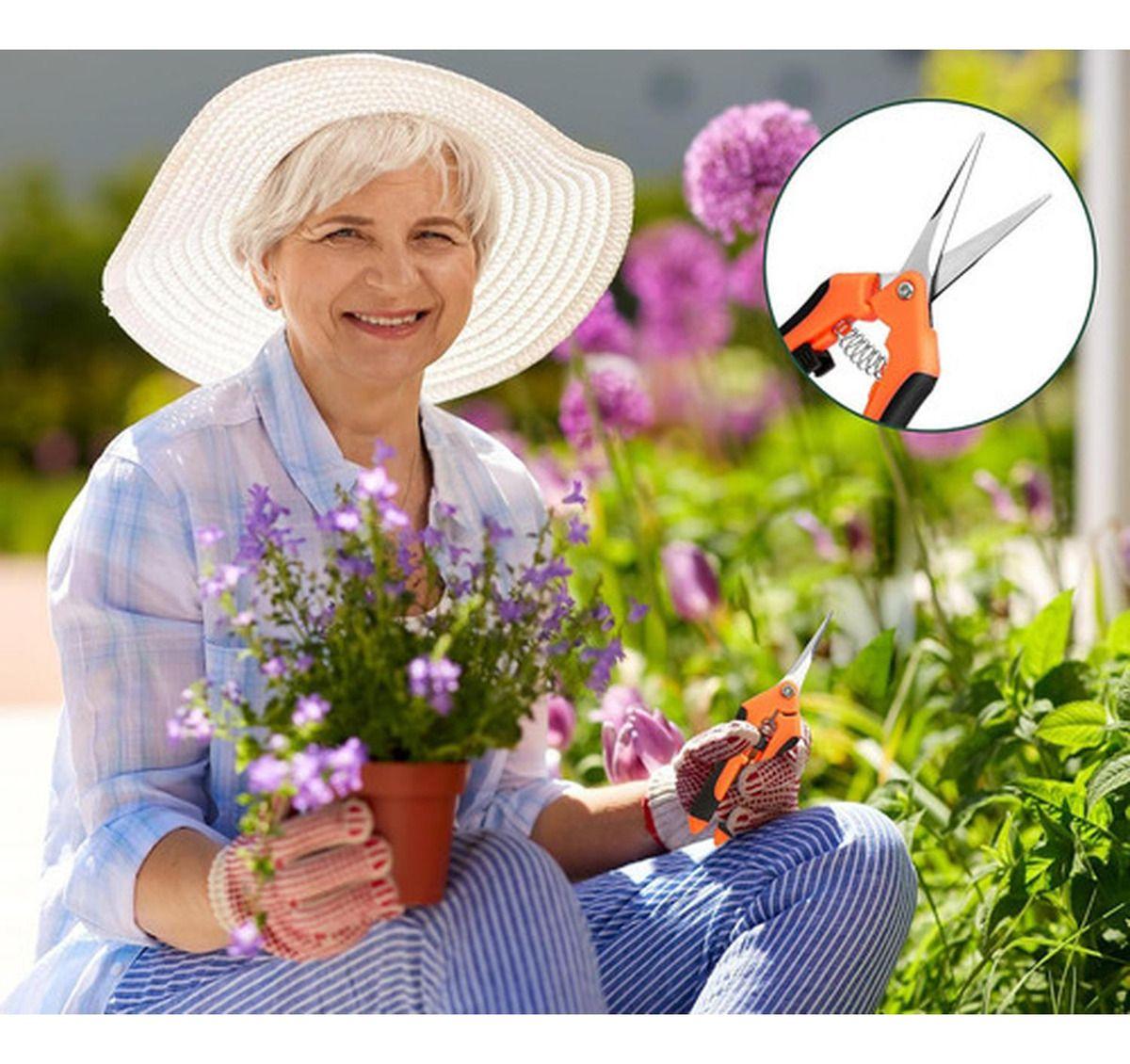 3 Tijeras Podadoras Norplat - Tijeron Poda Acero Inoxidable - Multicolor-6