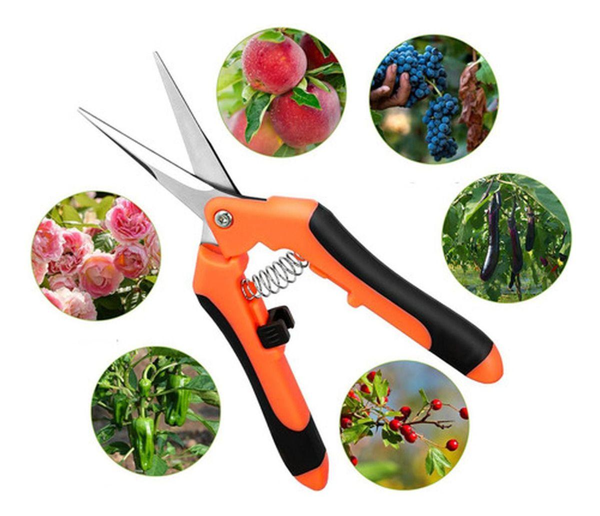 3 Tijeras Podadoras Norplat - Tijeron Poda Acero Inoxidable - Multicolor-9