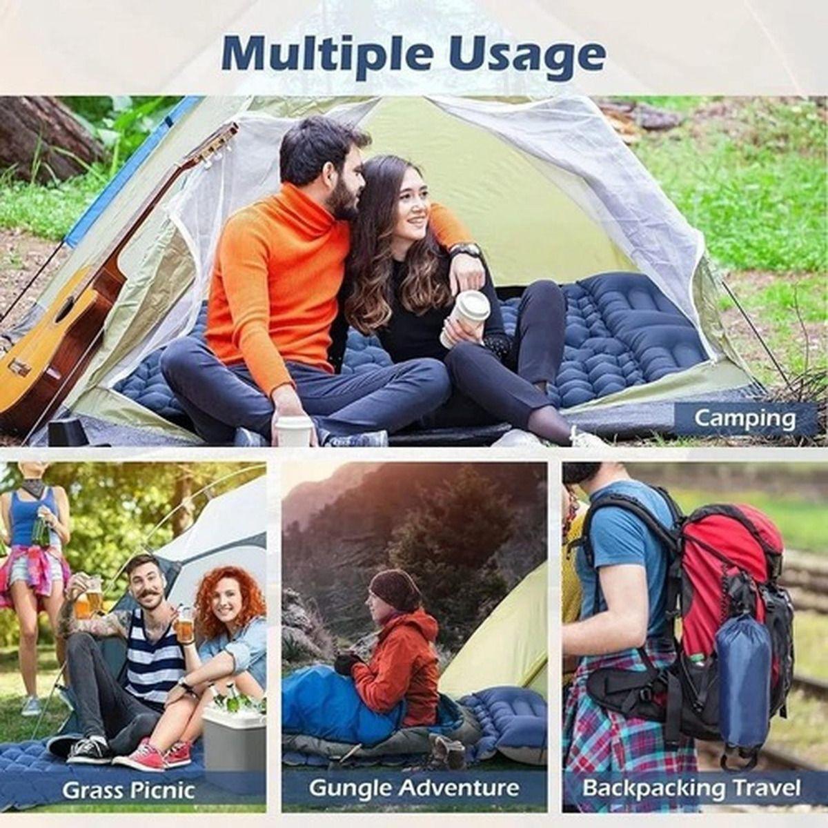 Colchoneta Inflable Plegable Norplat - Acampar Y Senderismo Azul-3