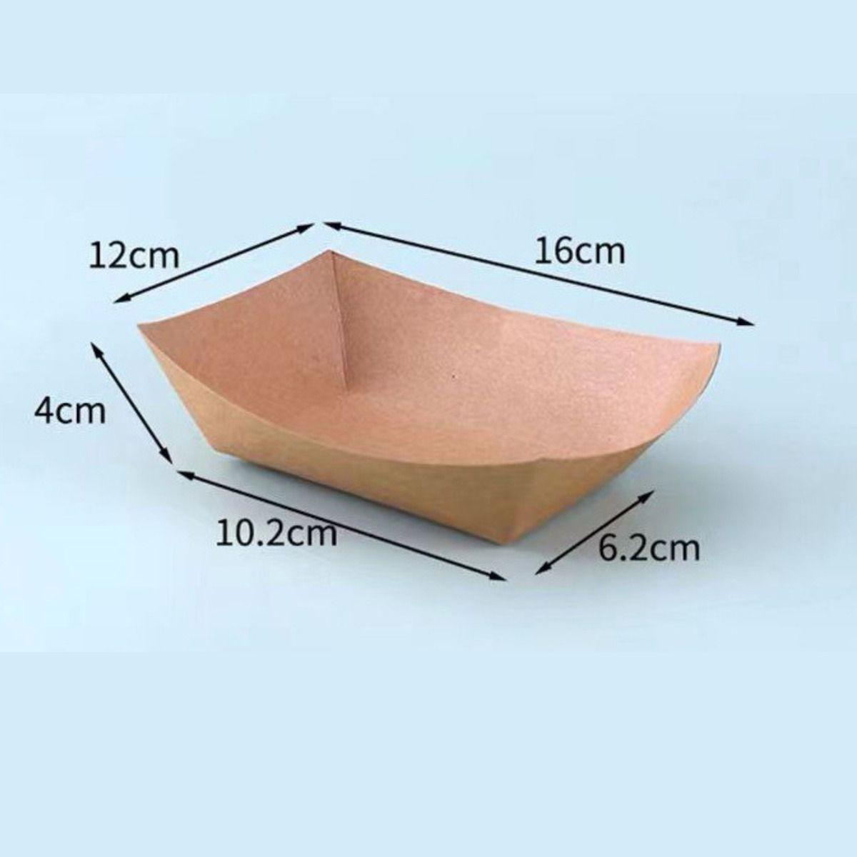 Set 100 Bandeja Kraft Porta Completos Cartón 750cc - Norplat-1