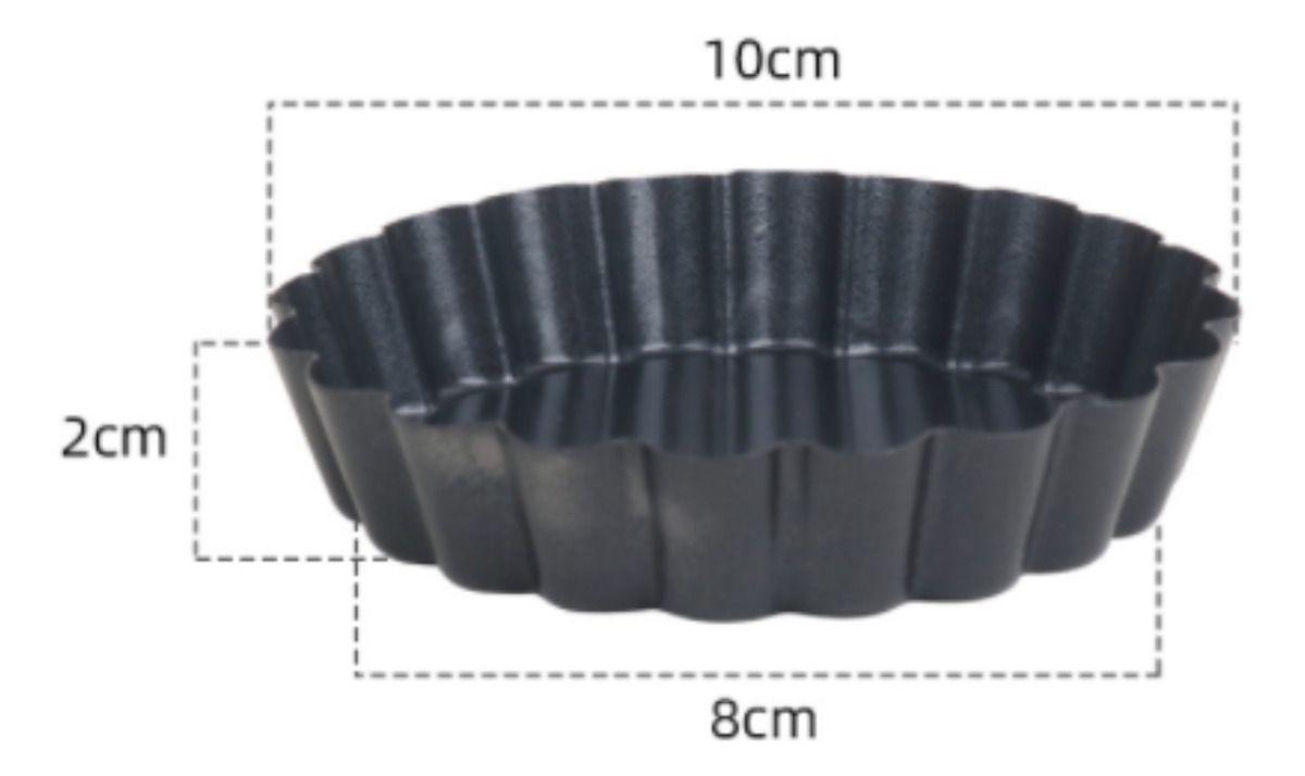 Pack 12 Moldes Tartaleta Desmontable Tarta Individual 10,5cm - Norplat-2