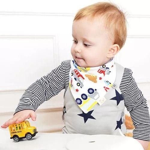 Pack 8 Bandanas Baberos Impermeables Suave Algodón Cute - Norplat-2