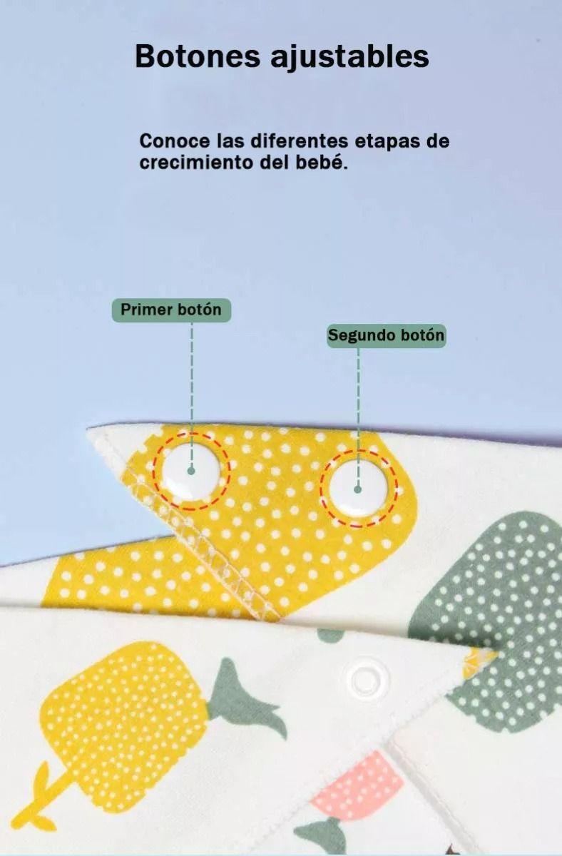 Pack 8 Bandanas Baberos Impermeables Suave Algodón Cute - Norplat-3