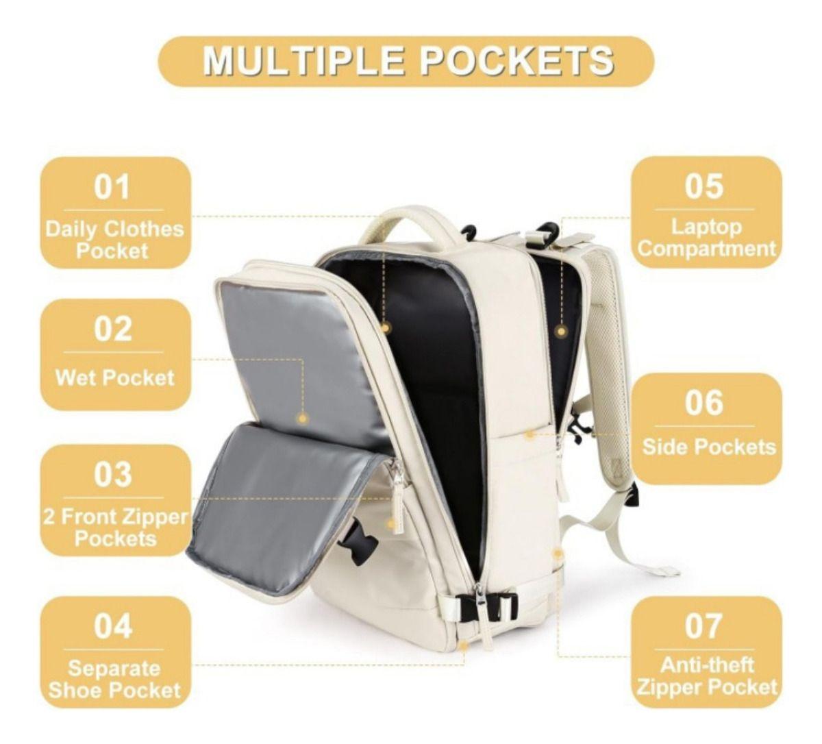 Mochila Notebook Viaje Ligera Vuelo Cabina Mano - Norplat-3
