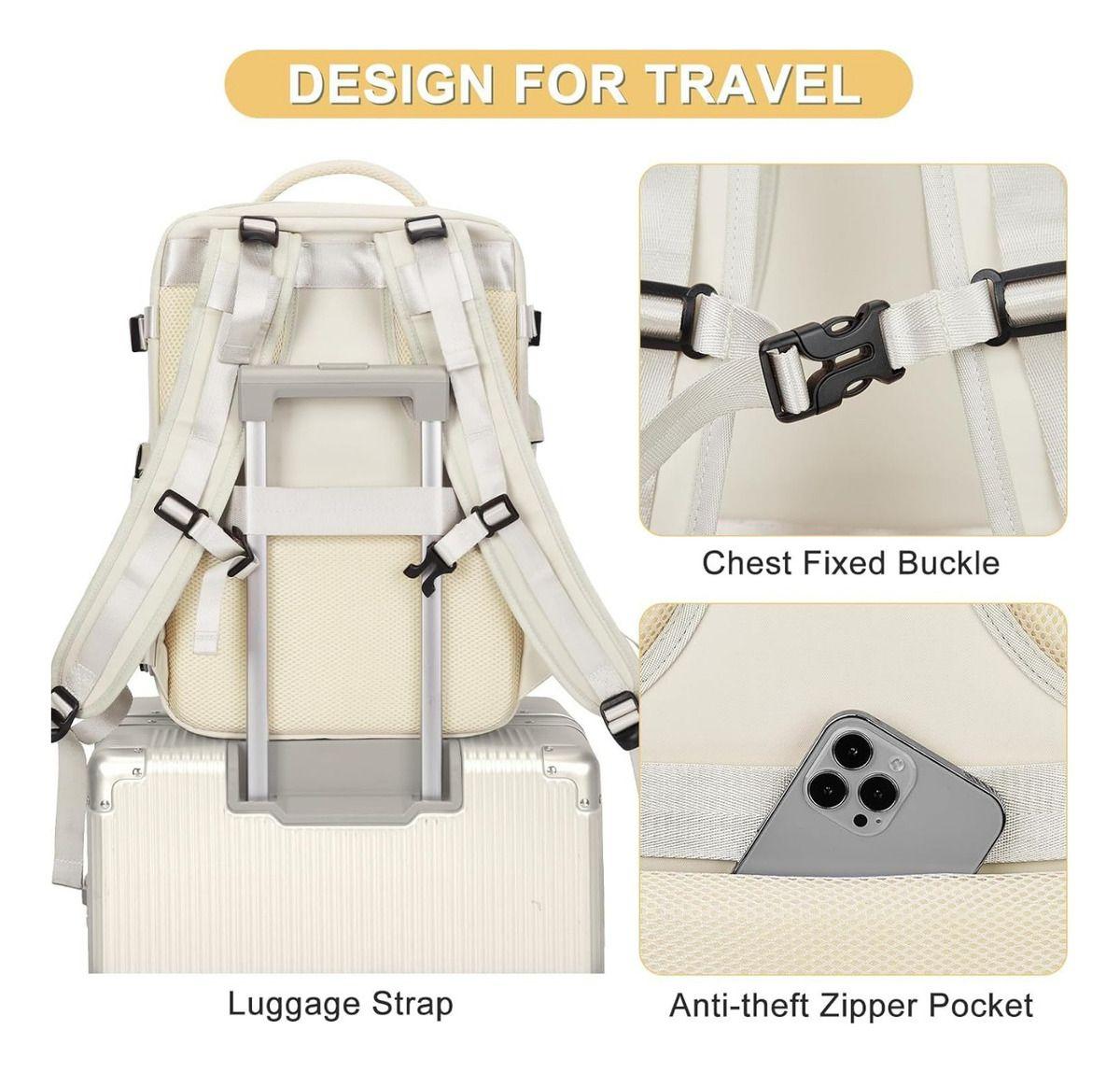Mochila Notebook Viaje Ligera Vuelo Cabina Mano - Norplat-4