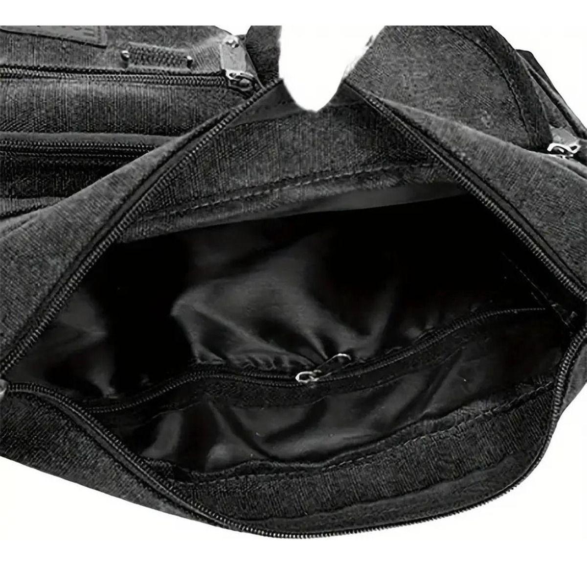 Bandolera Maletin Hombre Grande Capacidad Bolsillos Norplat Negro-6