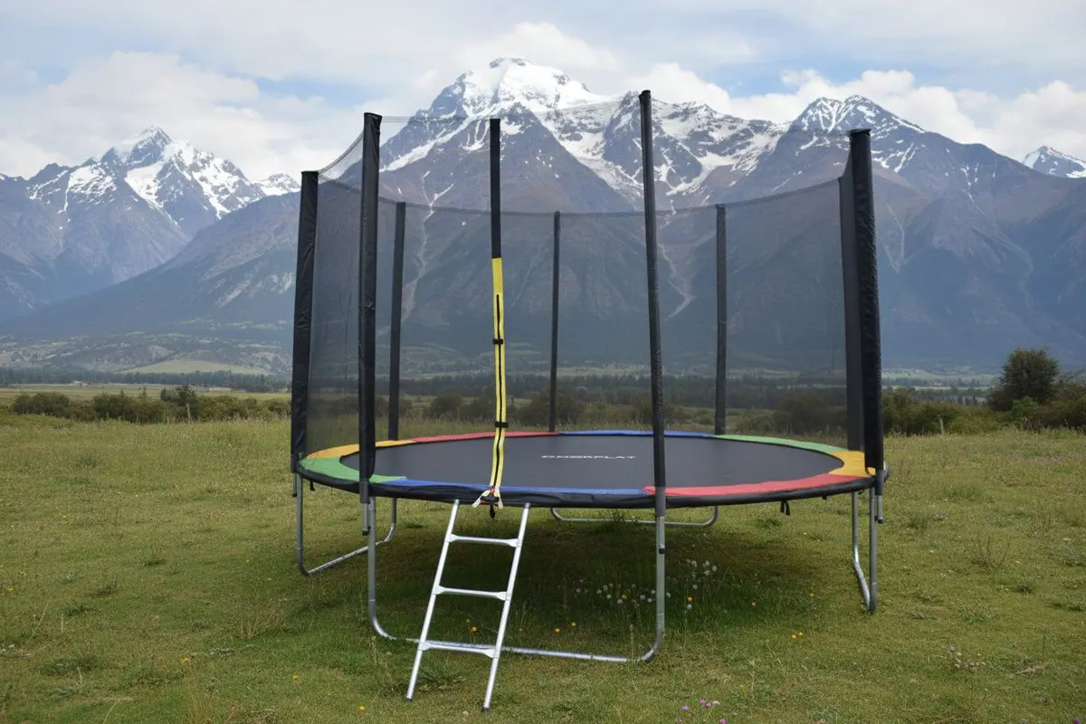 Cama Elástica Norplat Para Niños 12pies 3.66mt Con Escalera Negro Multicolor-1