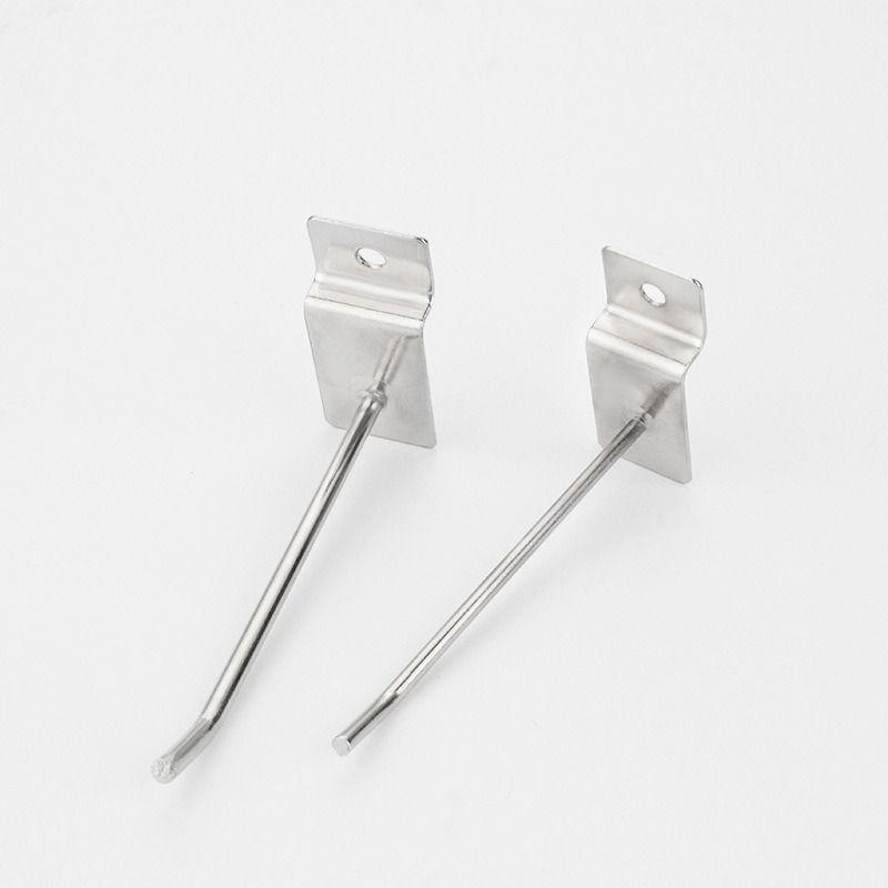 Pack 100 Ganchos Gancheras Panel Ranurado 15cm 4mm Exhibidor - Norplat-6