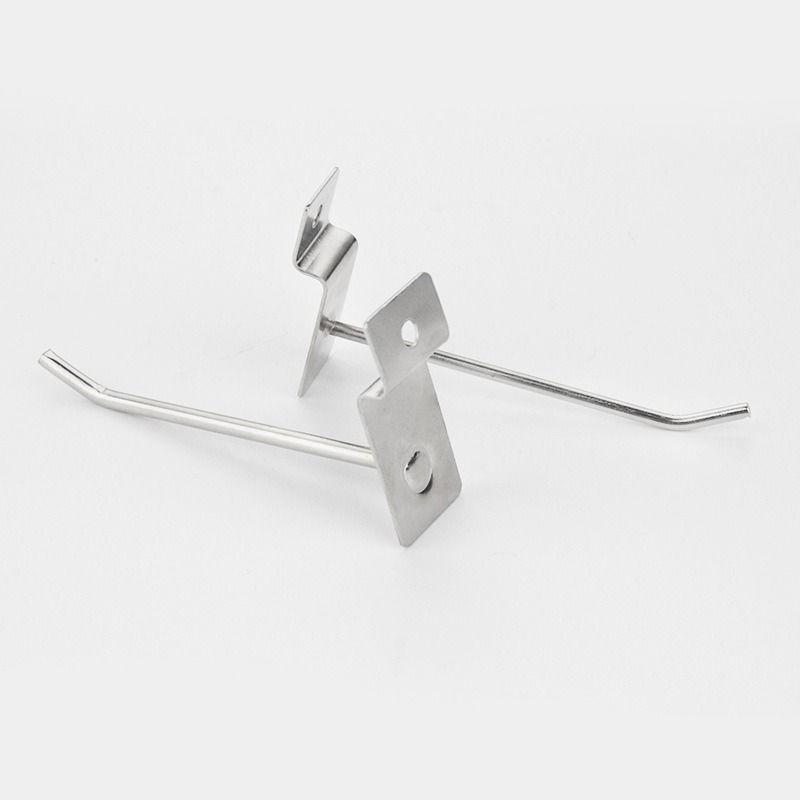 Pack 100 Ganchos Gancheras Panel Ranurado 15cm 4mm Exhibidor - Norplat-7