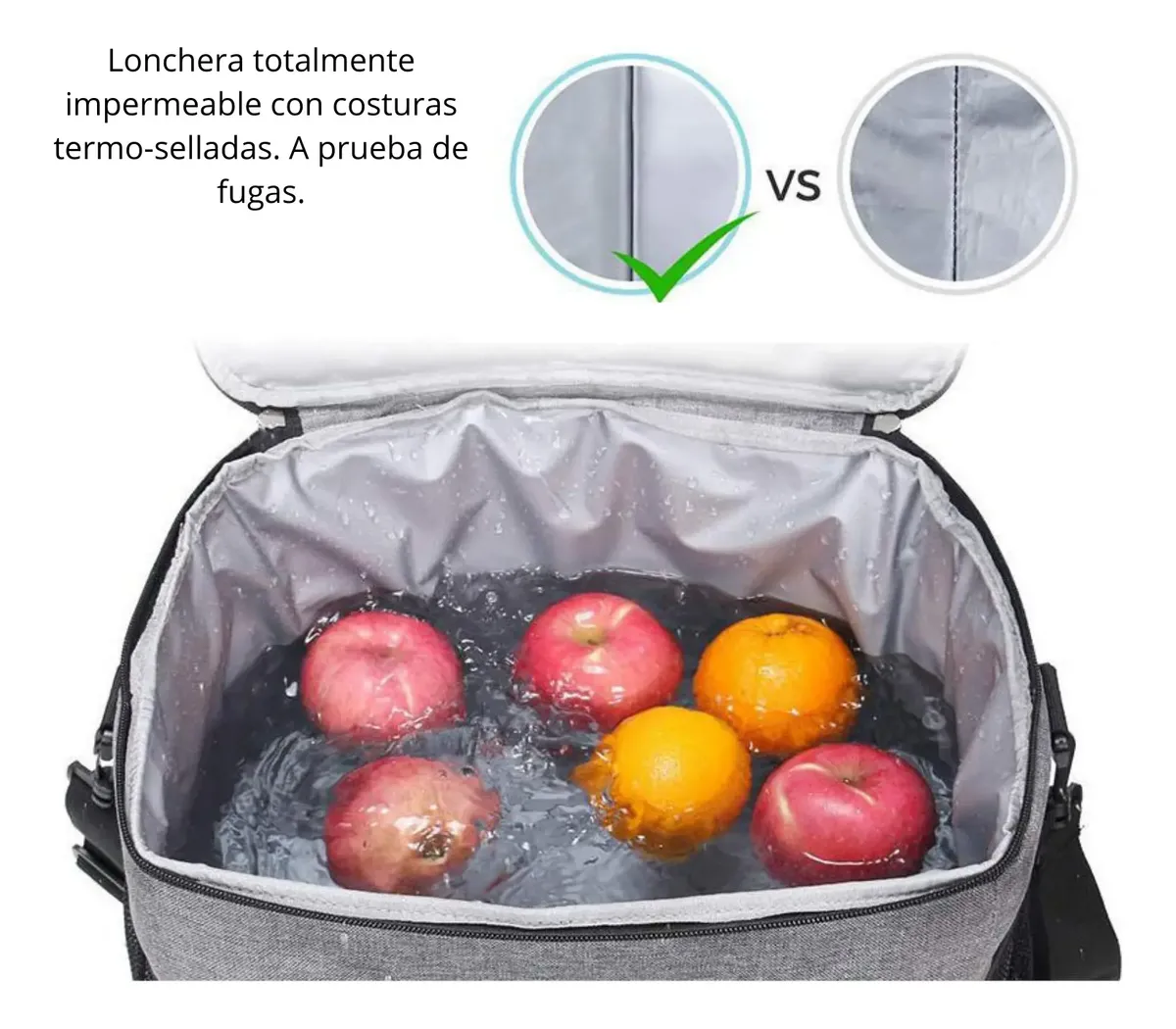 Lonchera Térmica Doble Compartimento Tamaño Grande - Norplat-3