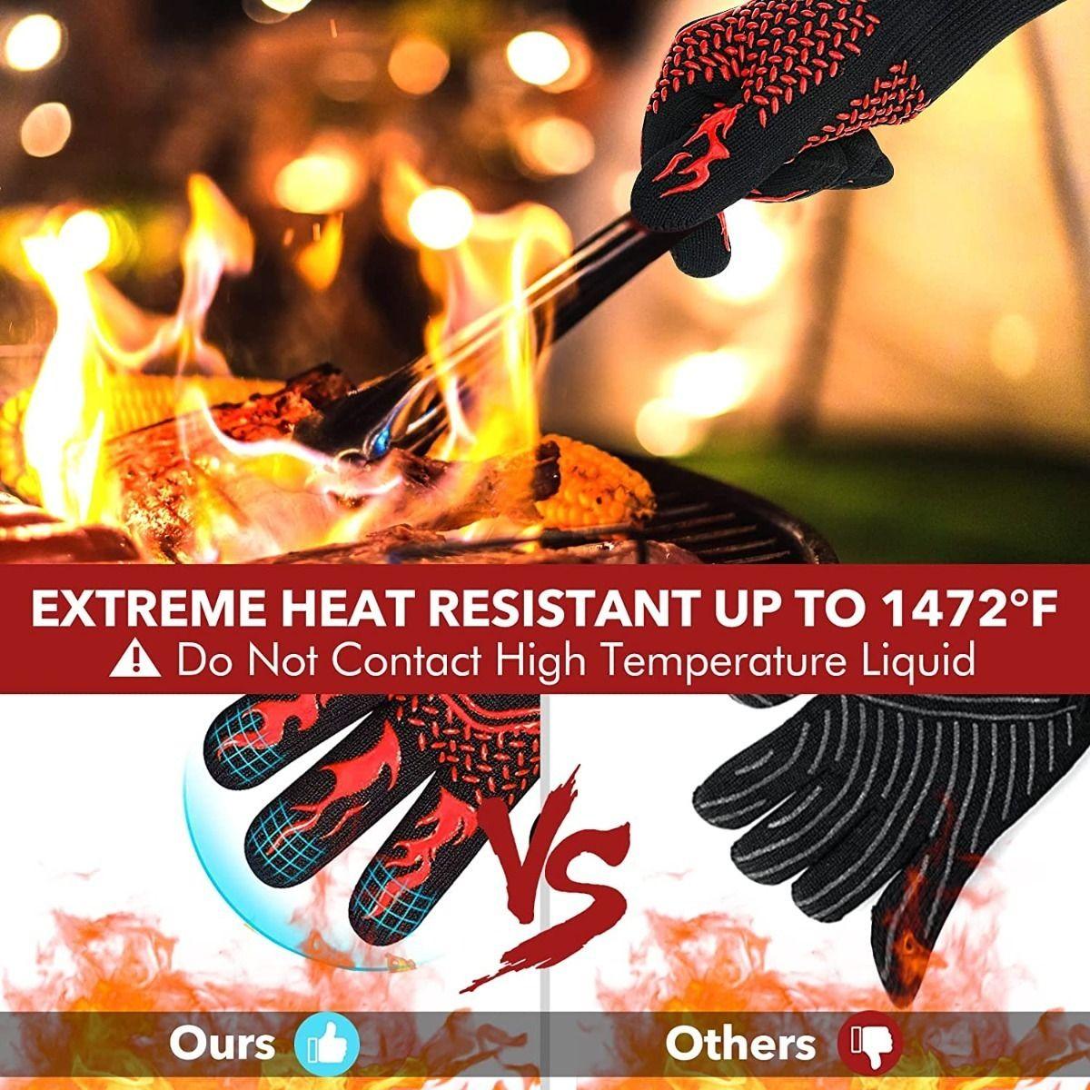 Set 2 Guantes Asado Alta Temperatura Parrillero Cocina Norplat-4