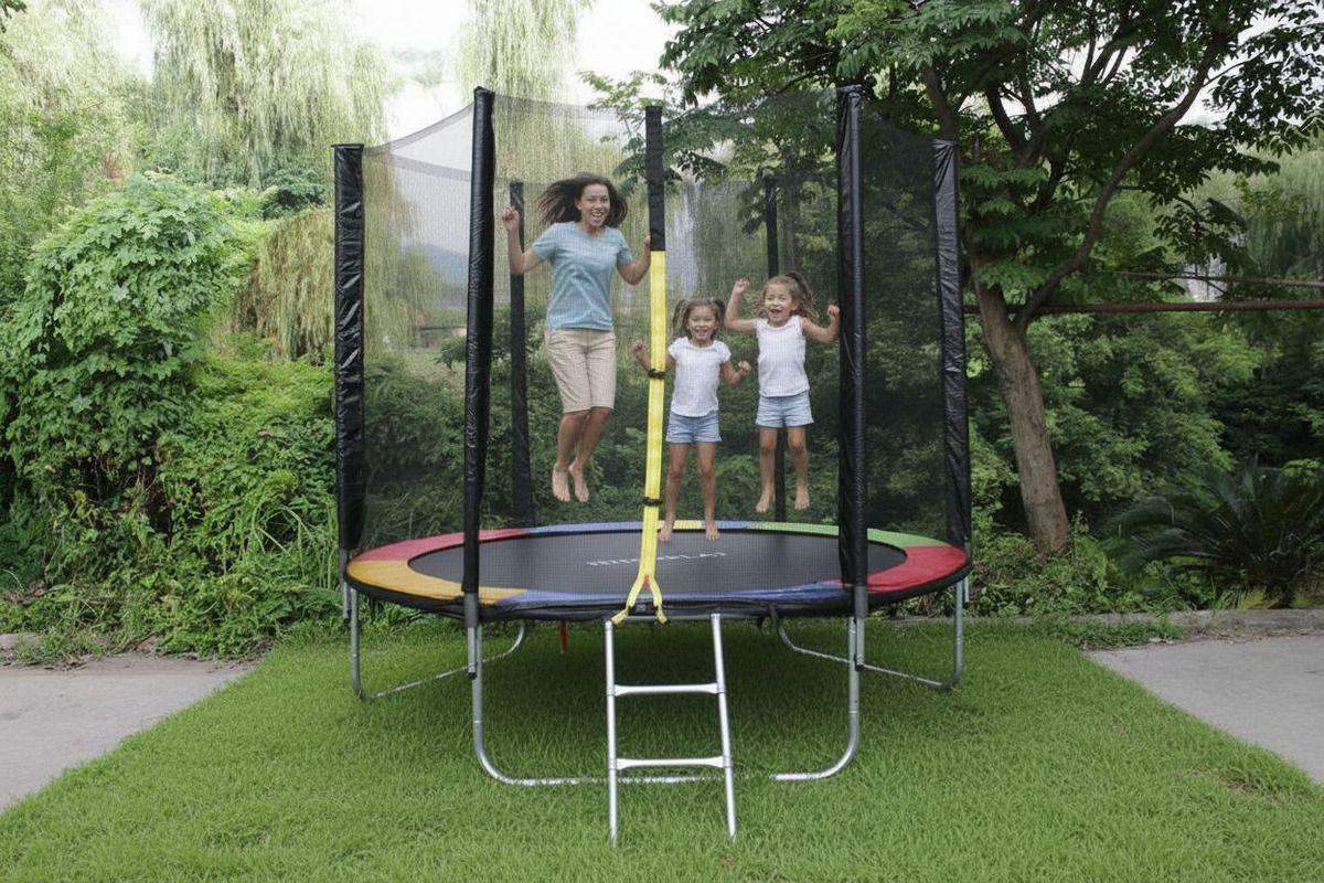 Cama Elástica Norplat Para Niños 10pies 3.05mt Con Escalera Negro Multicolor-1