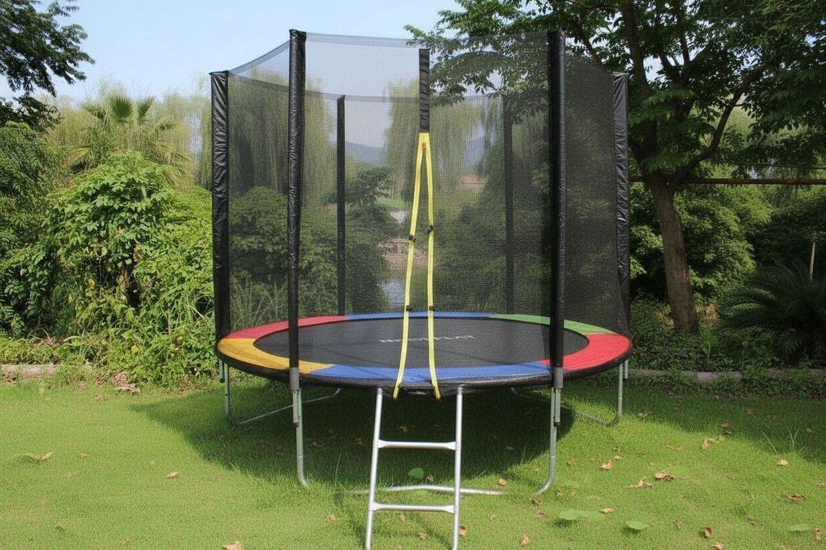 Cama Elástica Norplat Para Niños 10pies 3.05mt Con Escalera Negro Multicolor-6
