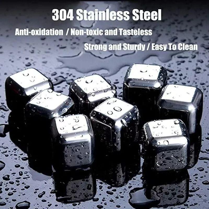 4 Cubitos De Hielo Acero Inoxidable Reutilizables Cubo Norplat-6