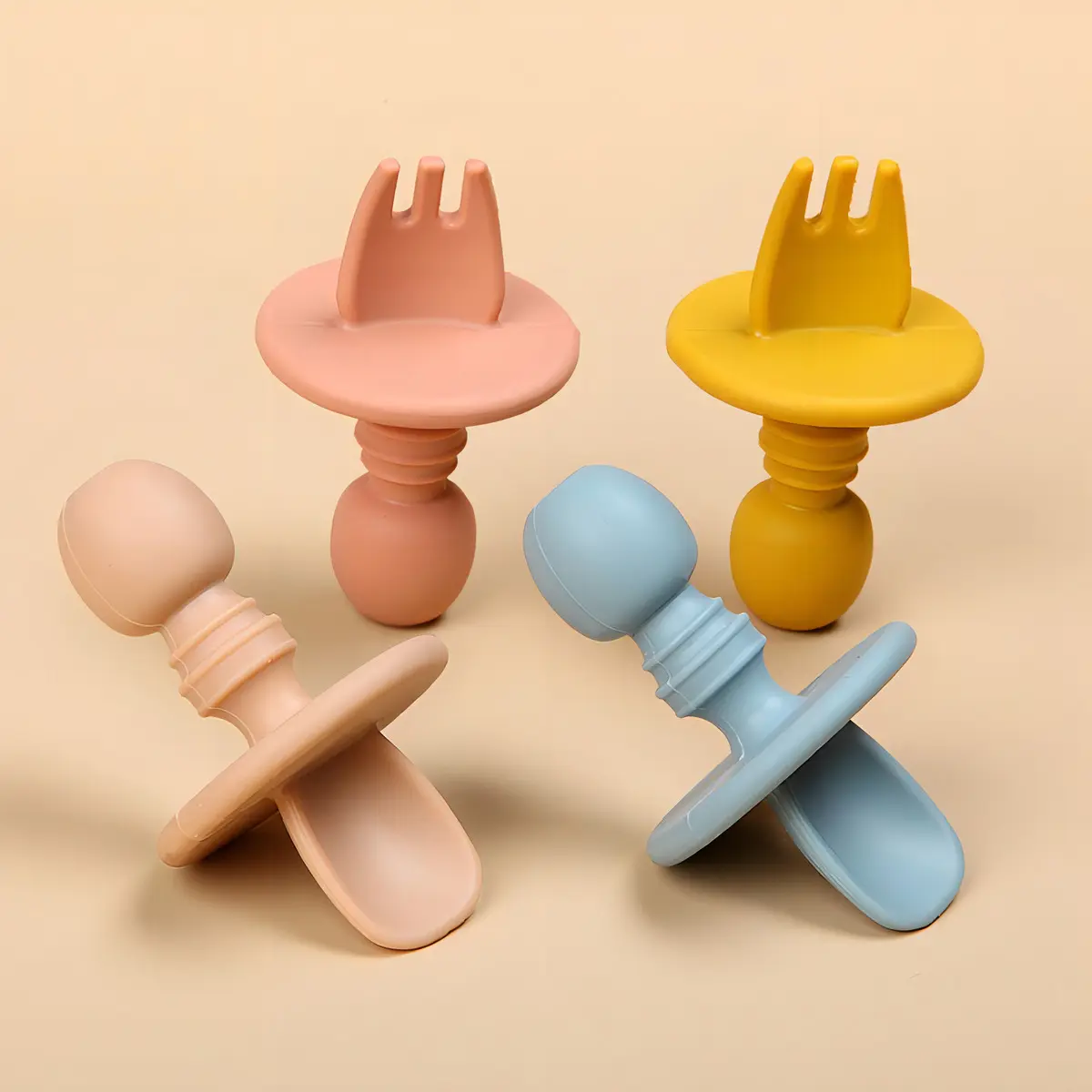 Cubiertos Para Bebe Silicona Aprendizaje 8.5cm - Norplat-3