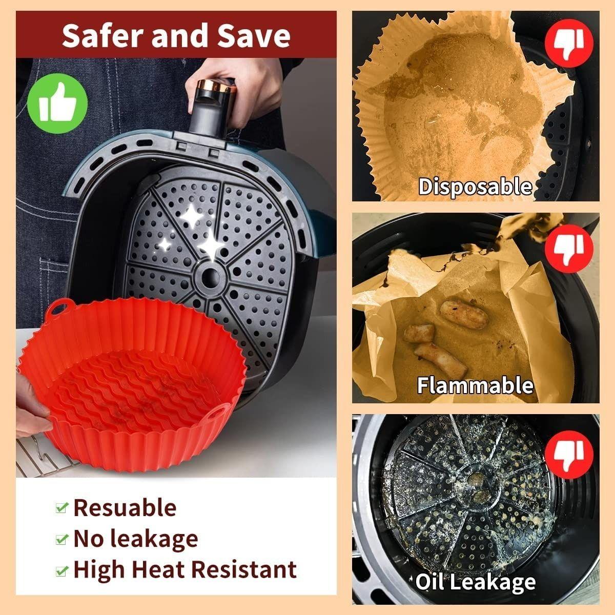 Forro Silicona Reutilizable Freidora Aire Redondo - Norplat-4
