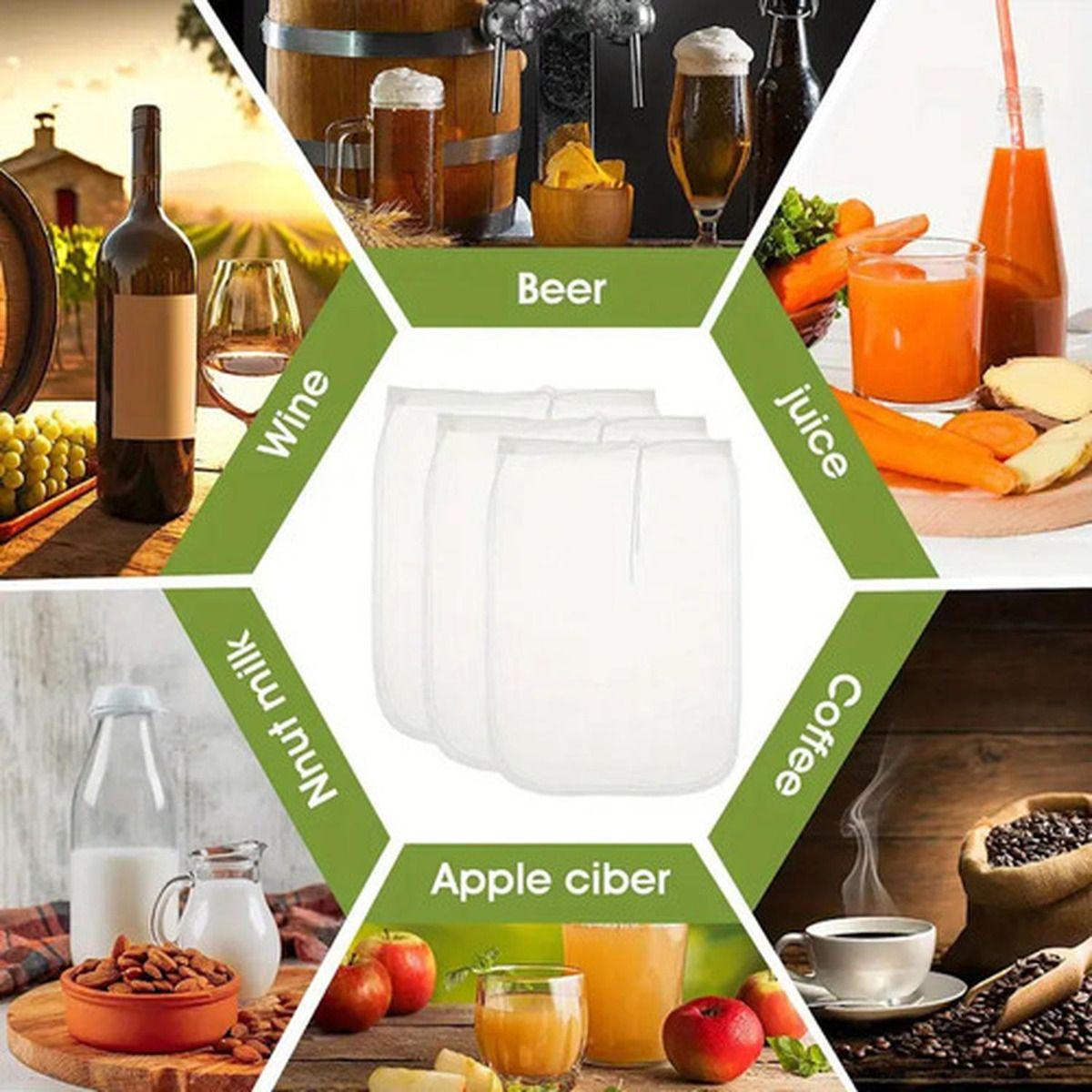 Set 3 Bolsas Para Filtrar Leche Vegetal Malla Fina - Norplat-8