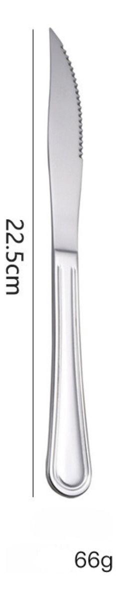 Pack 12 Cuchillos De Asado Acero Inoxidable 22cm - Norplat-4