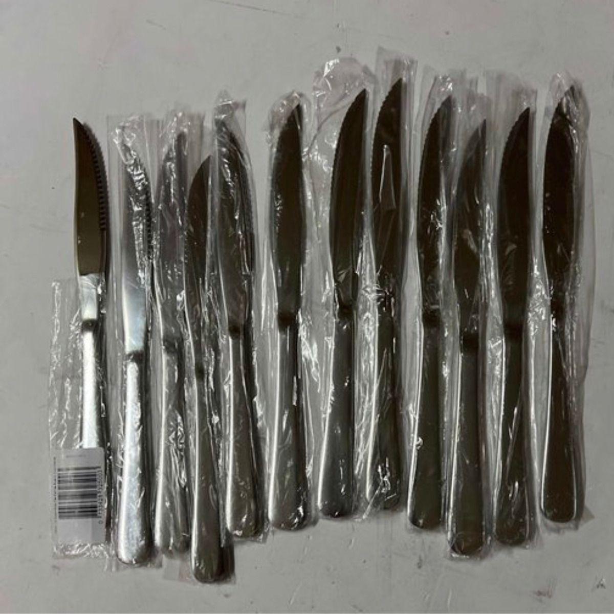 Pack 12 Cuchillos De Asado Acero Inoxidable 22cm - Norplat-6