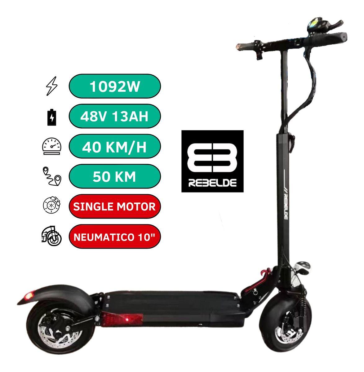 Scooter Eléctrico Rebelde Max - Electric Scooter - Eciclos - Norplat-2
