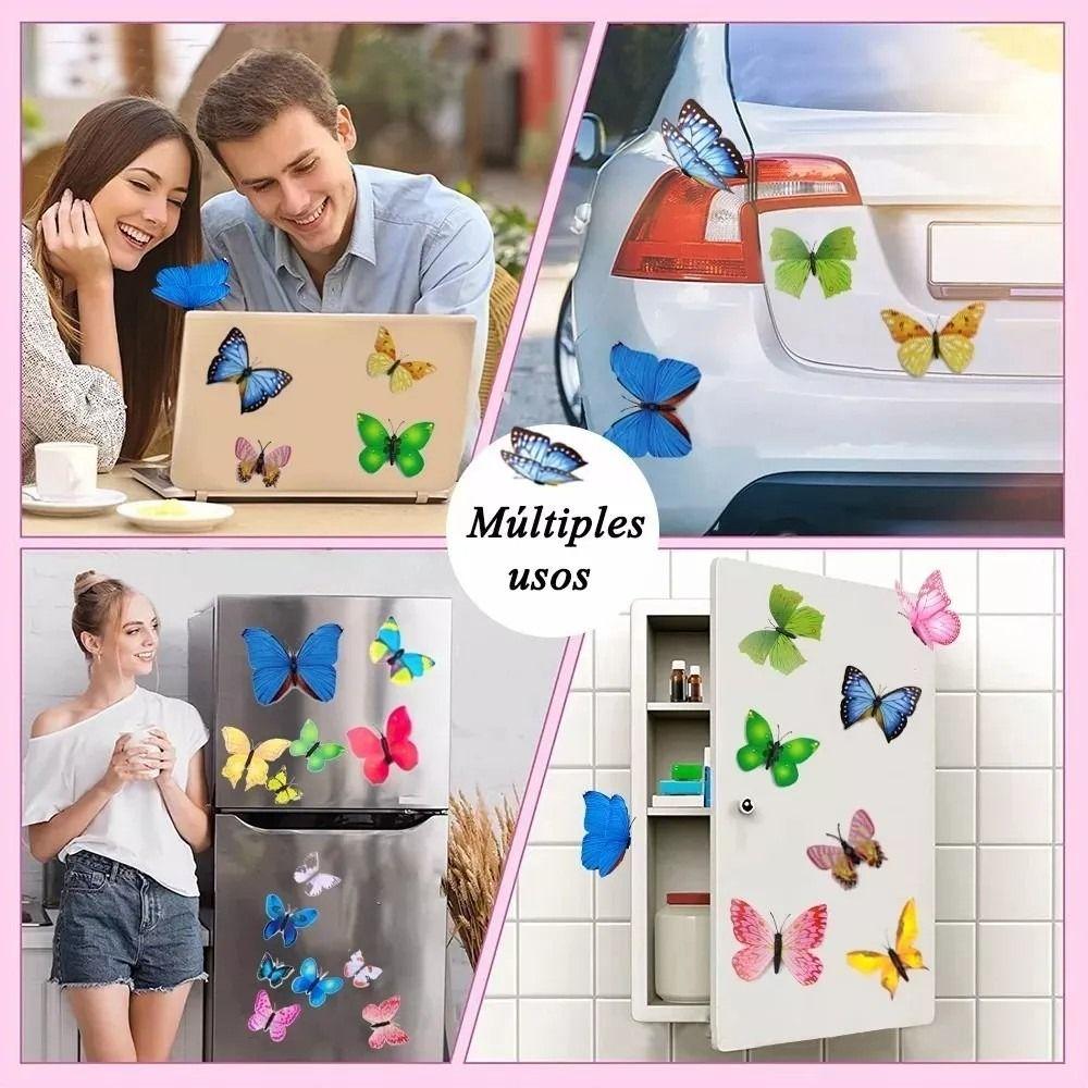 96pcs Mariposas Decorativas Pegatina 3d Calcomanía Etiqueta - Norplat-5