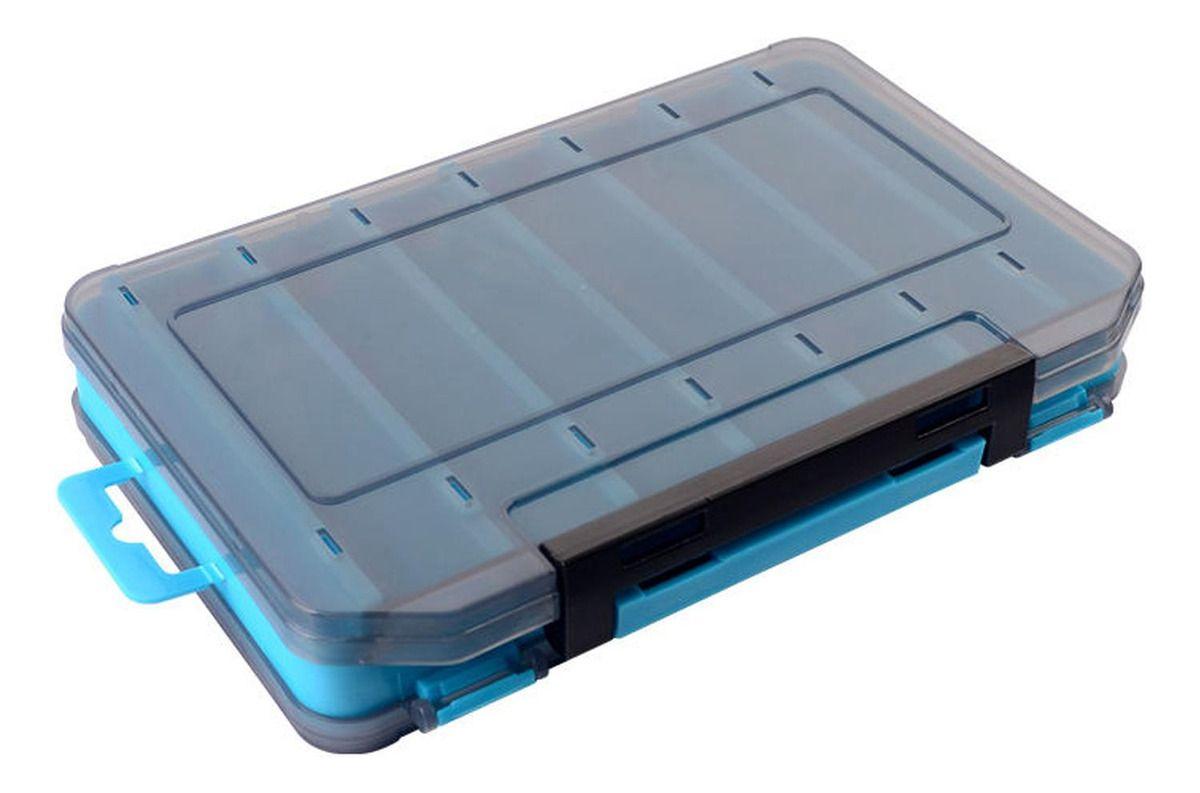 Caja Porta Señuelos Pesca 14 Compartimientos Doble - Norplat-3