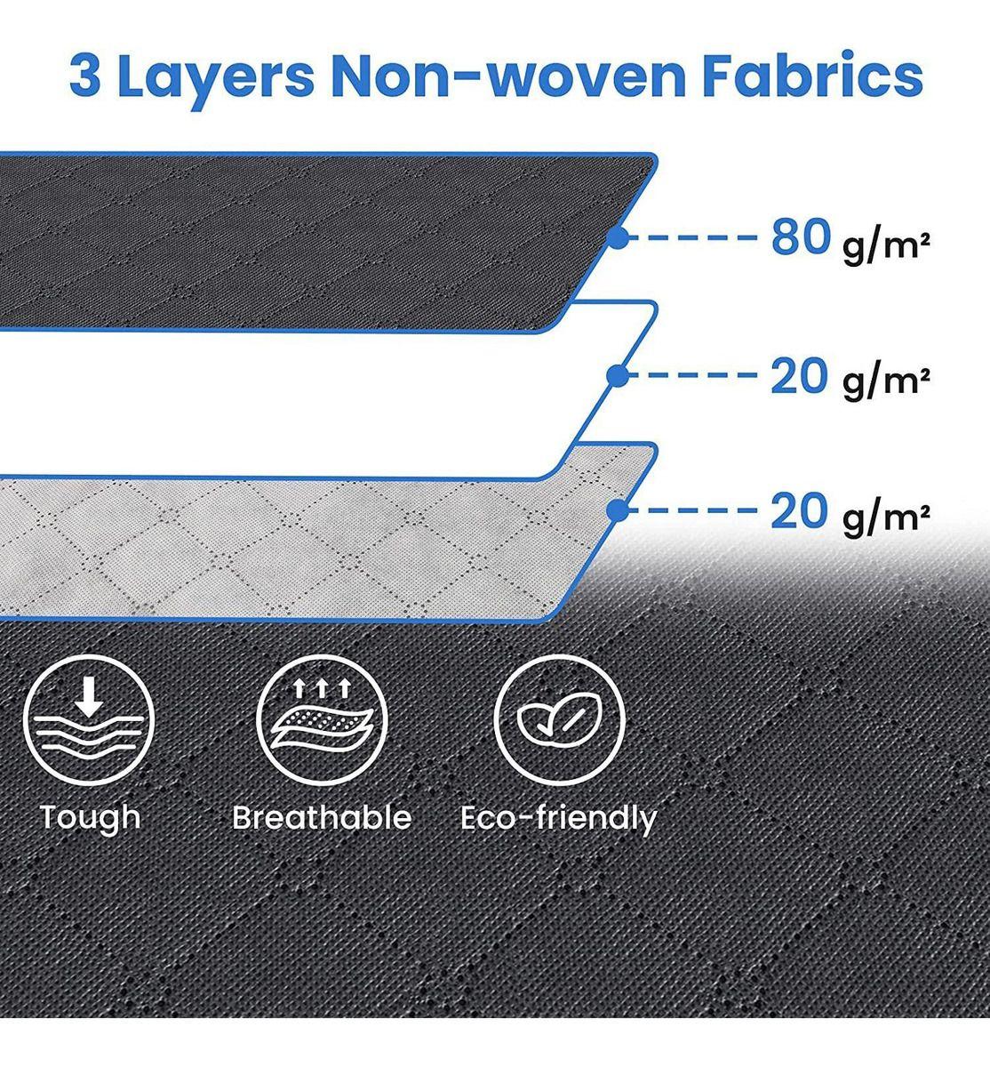 8 Bolsas Organizadoras 80 Litros - Ropa Juguetes - Norplat Negro Lisa-7