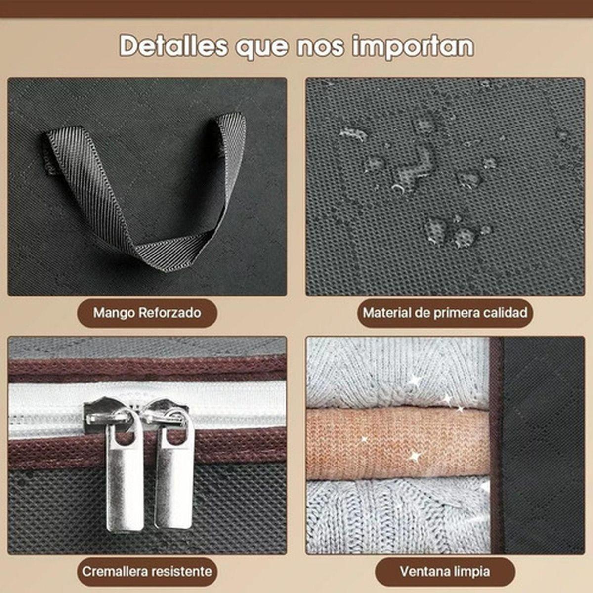 8 Bolsas Organizadoras 80 Litros - Ropa Juguetes - Norplat Negro Lisa-8