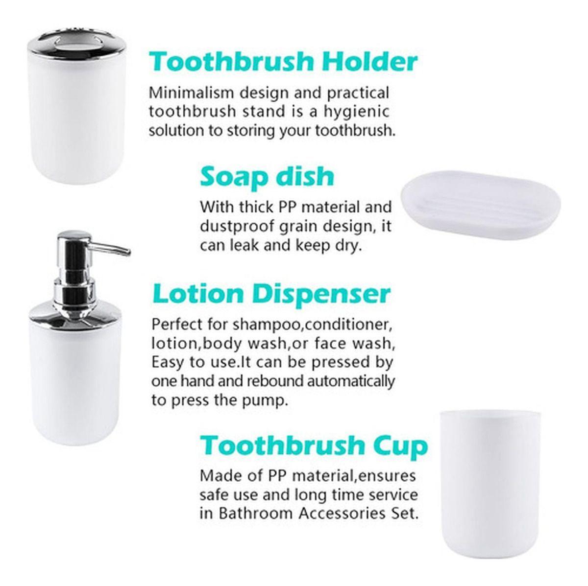 Set De Accesorios Para Baño - 6 Piezas - Norplat-2