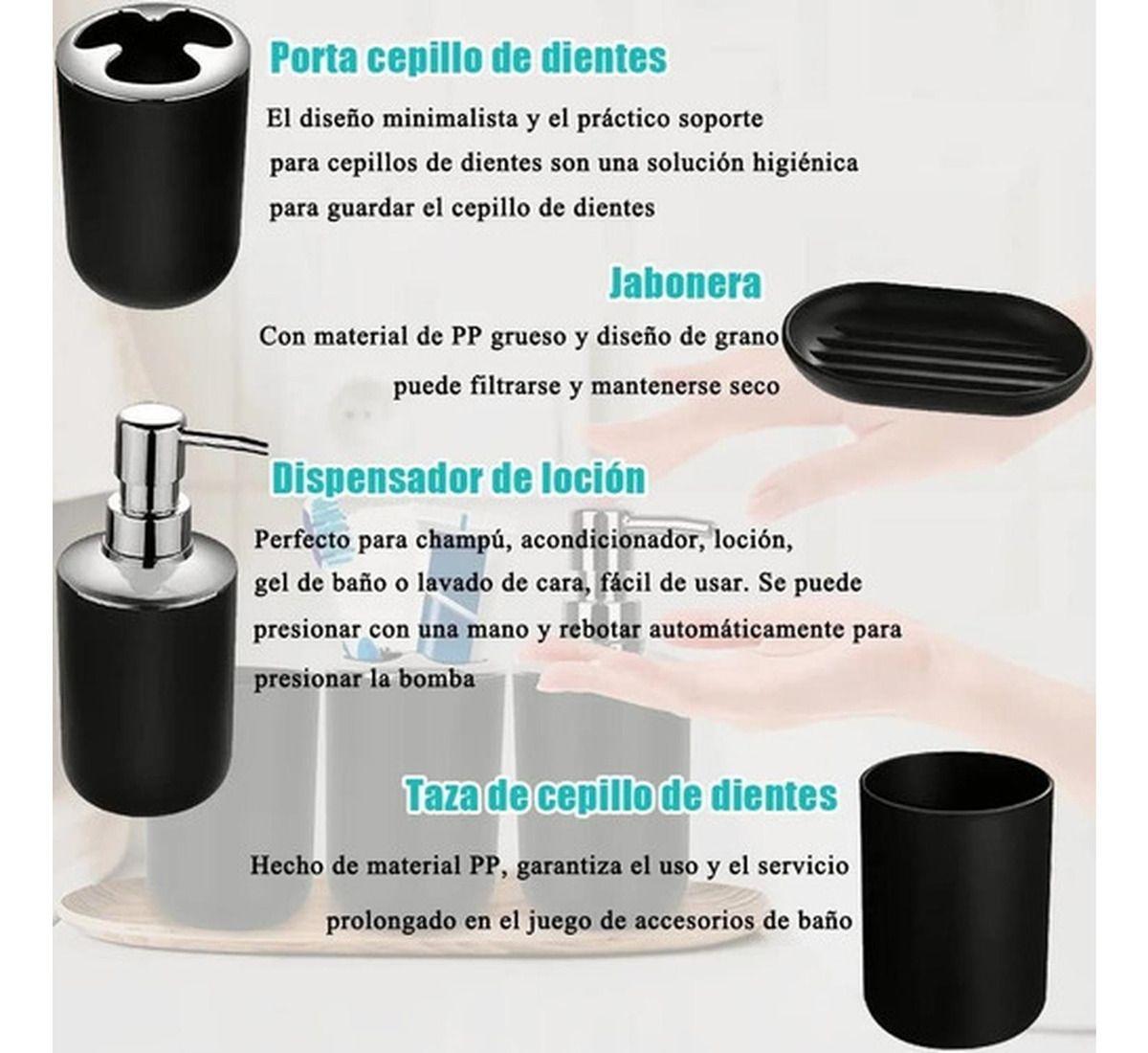 Set De Accesorios Para Baño - 6 Piezas - Norplat-2