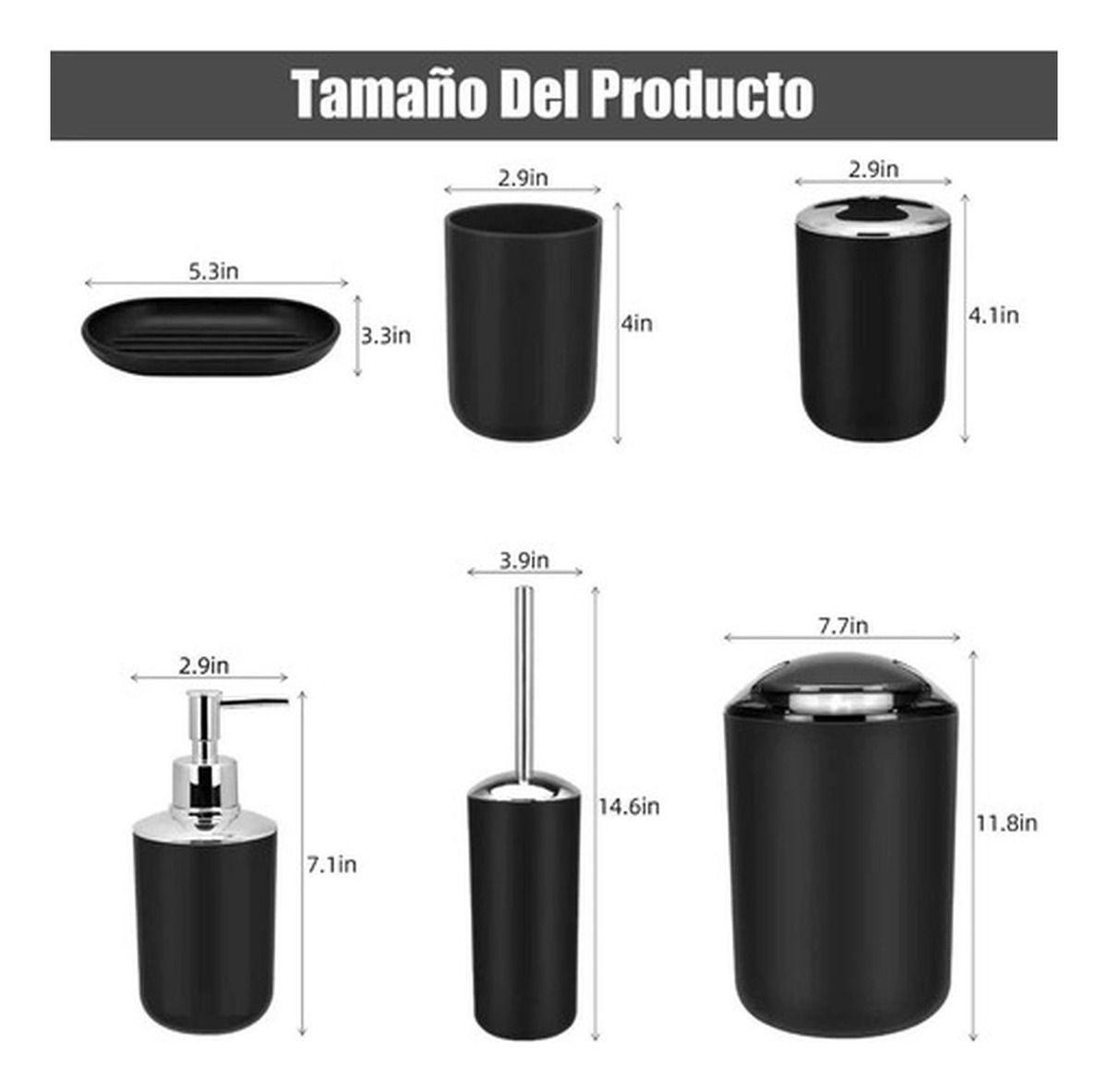 Set De Accesorios Para Baño - 6 Piezas - Norplat-6