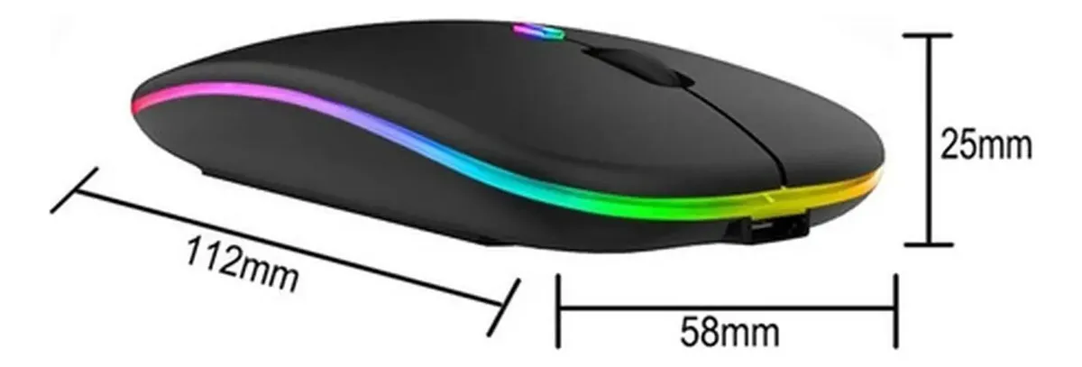 Mouse Bluetooth O Inalámbrico Xusb 2.4g Norplat Recargable Negro-2
