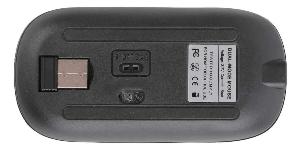 Mouse Bluetooth O Inalámbrico Xusb 2.4g Norplat Recargable Negro-4