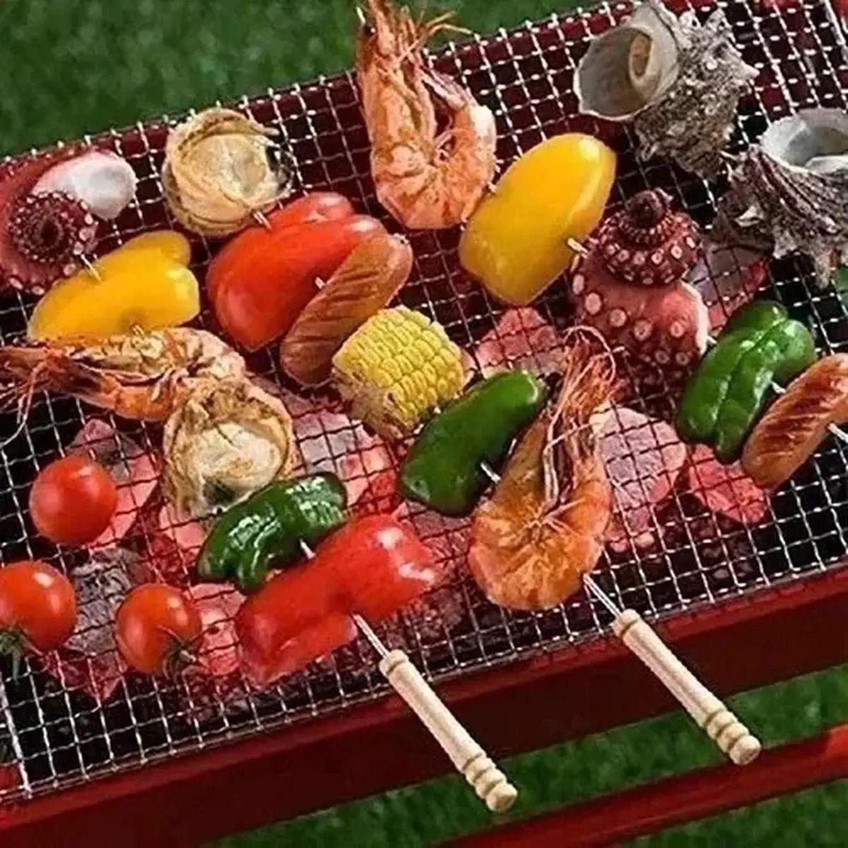 50 Fierros Para Anticuchos Brochetas Asados Pinches Norplat-2