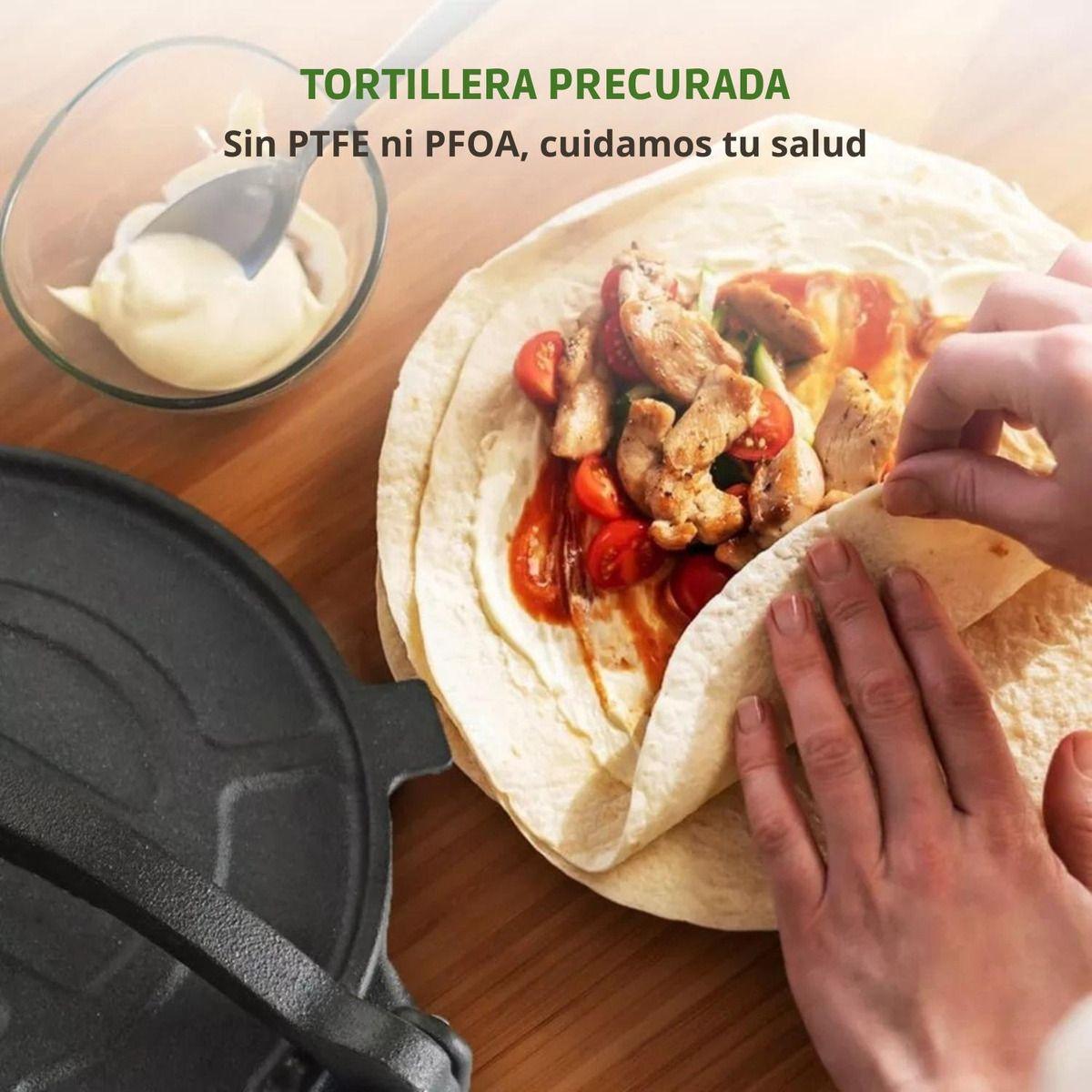 Prensa Tortilla Norplat Hierro Fundido Tortillera Flatbread-3
